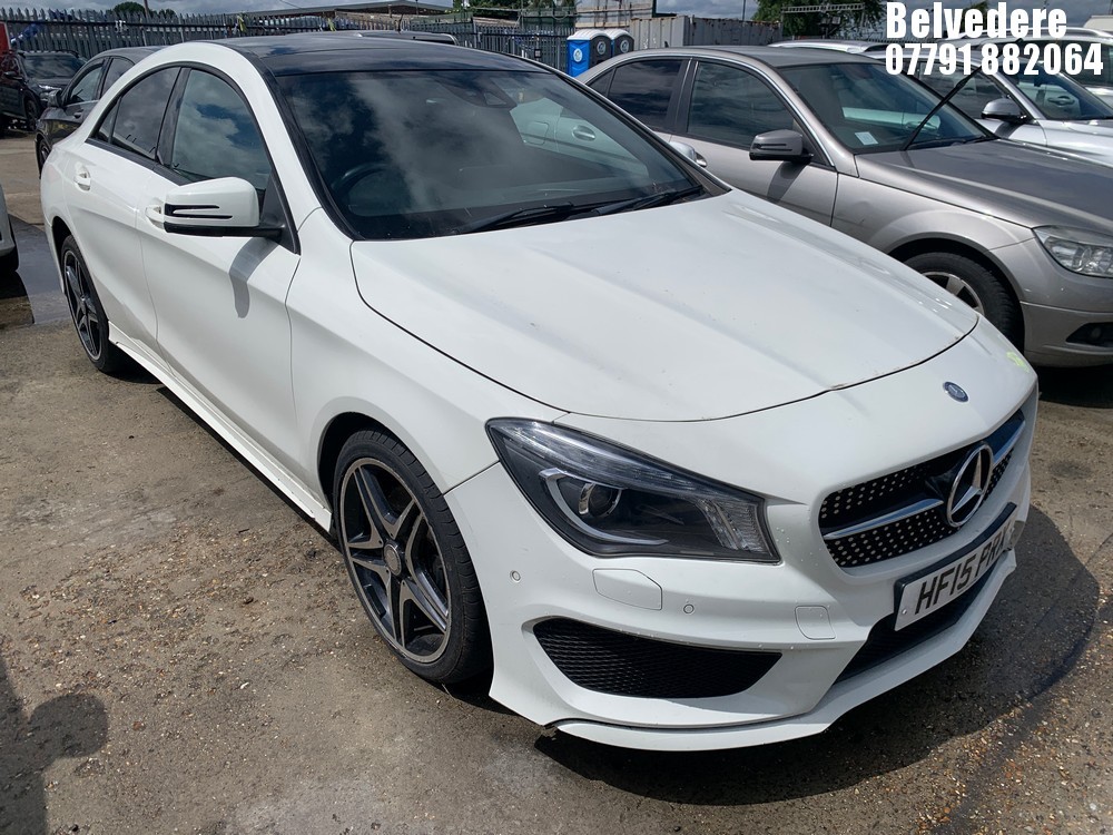 Location: BELVEDERE - 2015 MERCEDES-BENZ CLA220 AMG SPORT CDI AUTO 4 Door Saloon REG: HF15PRX, 2143cc Diesel, 7 Speed Auto Diesel, Former Keepers: 4, Keys: No, MOT: Expiry date14.01.2027