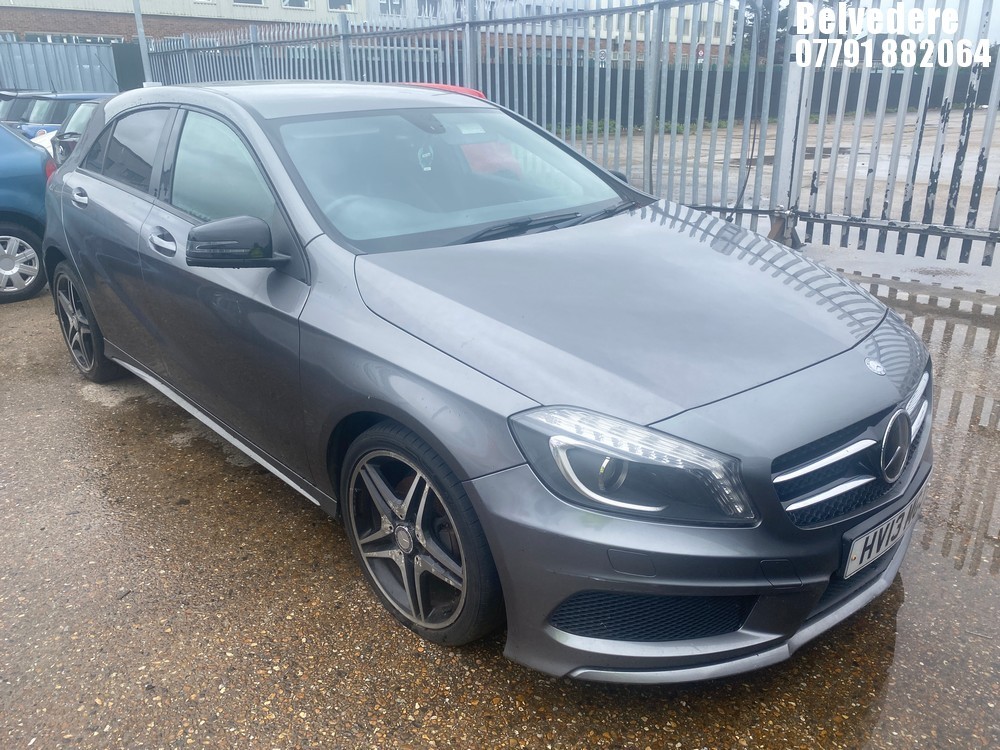 Location: Belvedere - 2013 MERCEDES-BENZ A180 BLUE-CY AMG SPORT CD 5 Door Hatchback REG: HV13MGJ, Keys: No, MOT Expiry date: 09/01/2026, 1796 Diesel, 7 Speed Auto Diesel, Former Keepers: 5
