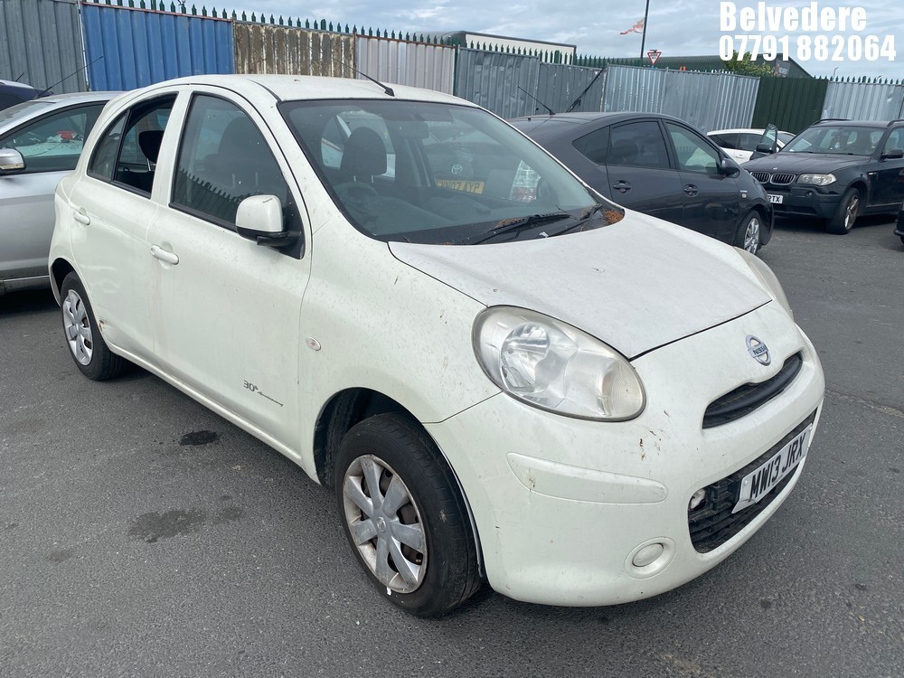 Location: Belvedere - 2013 NISSAN MICRA 30 VISIA 5 Door Hatchback REG: MW13JRX, Keys: No, MOT Expiry date: 19/03/2026, 1198 Petrol, 5 Speed Manual Petrol, Former Keepers: 7