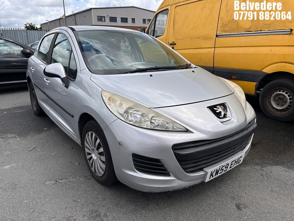Location: Belvedere - 2010 PEUGEOT 207 S 5 Door Hatchback REG: KW59EHG, Keys: No, MOT Expiry date: 12/07/2024, 1397 Petrol, 5 Speed Manual Petrol, Former Keepers: 7