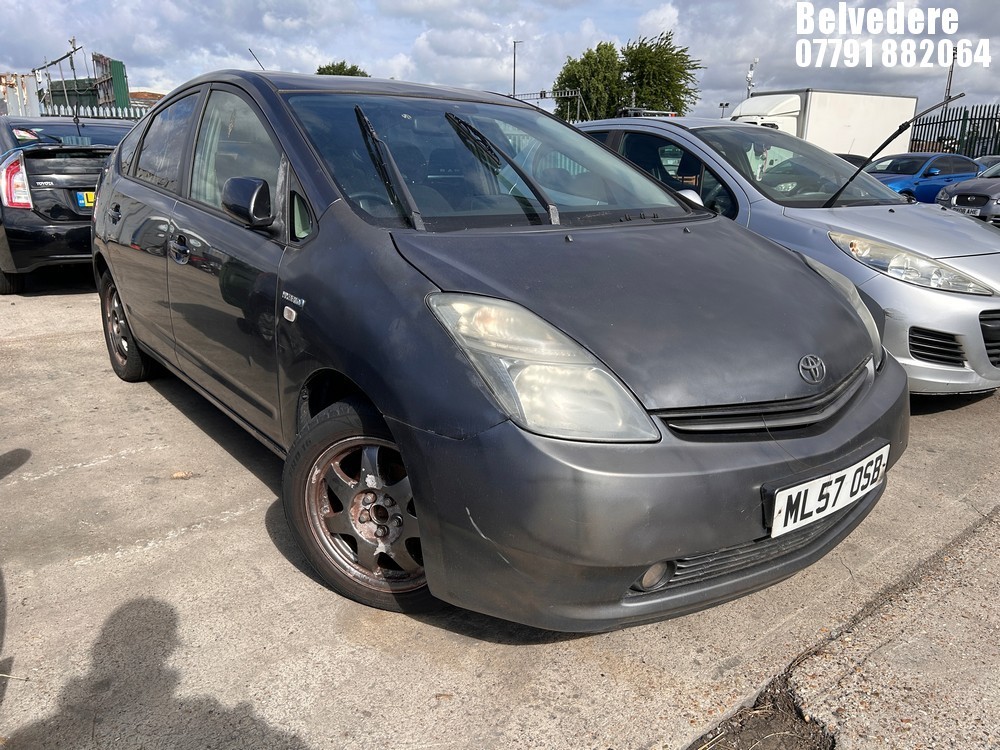 Location: Belvedere - 2007 TOYOTA PRIUS T3 VVT-I AUTO 5 Door Hatchback REG: ML57OSB, Keys: No, MOT Expiry date: 04/11/2026, 1497 Hybrid Electric, Variable 1 Speed Auto Petrol/E, Former Keepers: 8