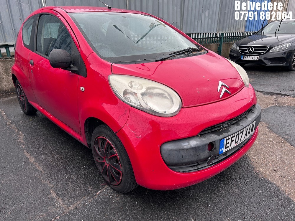 Location: Belvedere - 2007 CITROEN C1 VIBE 3 Door Hatchback REG: EF07XAW, Keys: No, MOT Expiry date: 21/04/2026, 998 Petrol, 5 Speed Manual Petrol, Former Keepers: 5