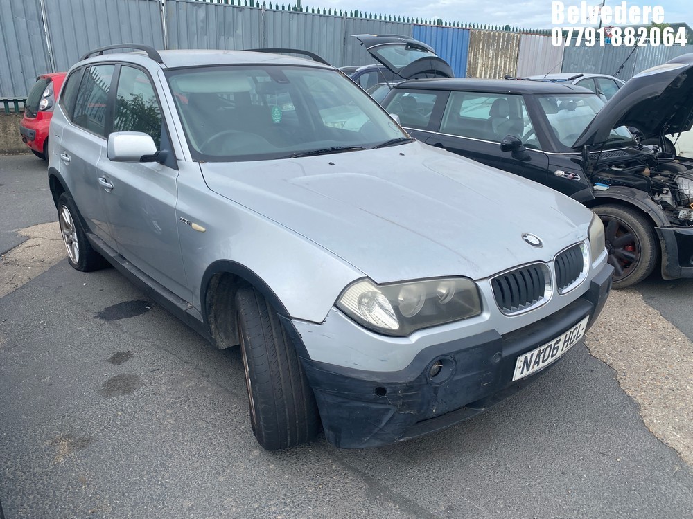 Location: Belvedere - 2006 BMW X3 SE Estate REG: NA06HGL, Keys: No, MOT Expiry date: 21/07/2025, 1995 Petrol, 6 Speed Manual Petrol, Former Keepers: 4