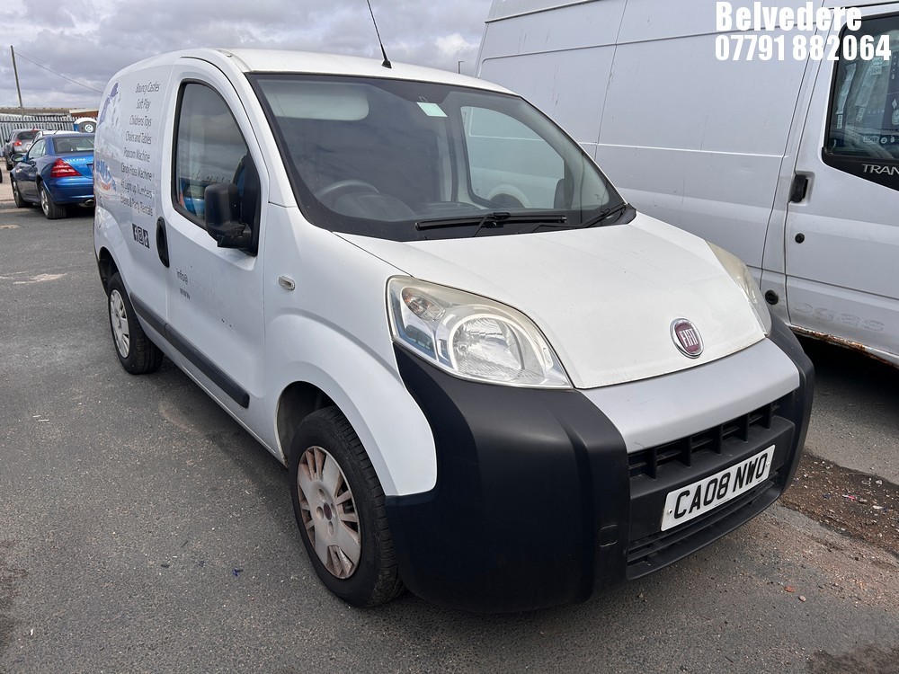 Location: Belvedere - 2008 FIAT FIORINO 8V Panel Van REG: CA08NWO, Keys: No, MOT Expiry date: 12/08/2026, 1360 Petrol, 5 Speed Manual Petrol, Former Keepers: 4