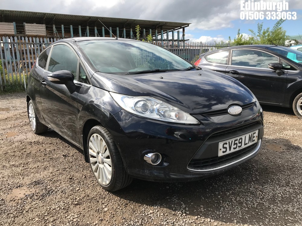 NOTE: ATF Registered Buyers ONLY - Location: Edinburgh - 2009 FORD FIESTA TITANIUM 96 3 Door Hatchback REG: SV59LME, Keys: No, 1388 Petrol, 5 Speed Manual Petrol, Former Keepers: 5