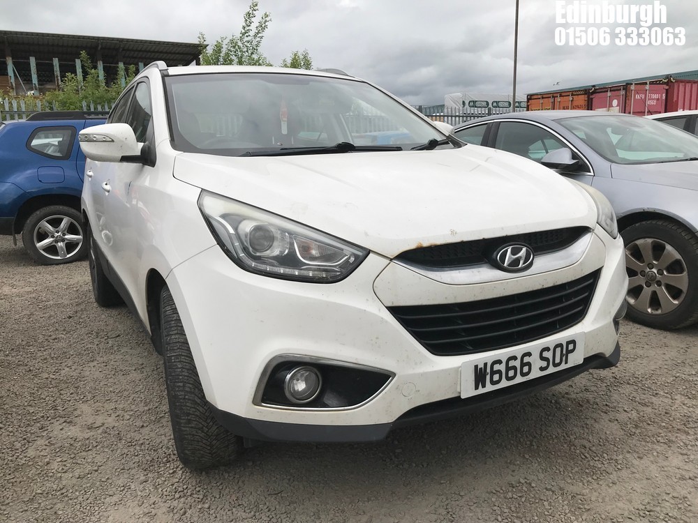 Location: Edinburgh - 2013 HYUNDAI IX35 SE CRDI Estate REG: W666SOP, Keys: No, MOT Expiry date: 28/01/2026, 1685 Diesel, 6 Speed Manual Diesel, Former Keepers: 4