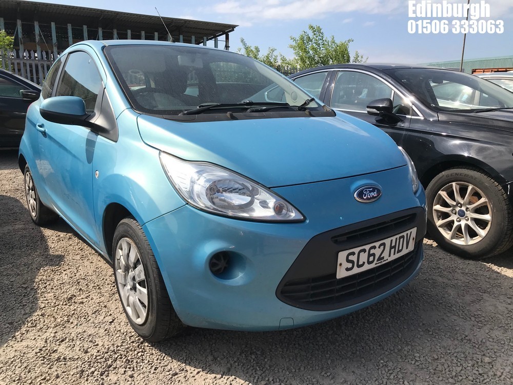 Location: Edinburgh - 2013 FORD KA EDGE 3 Door Hatchback REG: SC62HDV, Keys: No, MOT Expiry date: 20/01/2026, 1242 Petrol, 5 Speed Manual Petrol, Former Keepers: 6