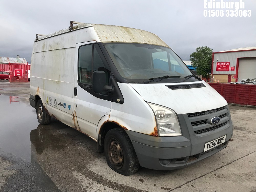 Location: Edinburgh - 2011 FORD TRANSIT 85 T300M FWD Panel Van REG: YC60NRF, Keys: No, MOT Expiry date: 05/07/2025, 2198 Diesel, 5 Speed Manual Diesel, Former Keepers: 4