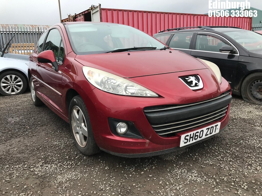Location: Edinburgh - 2010 PEUGEOT 207 MILLESIM 3 Door Hatchback REG: SH60ZDT, Keys: No, MOT Expiry date: 03/12/2025, 1360 Petrol, 5 Speed Manual Petrol, Former Keepers: 6