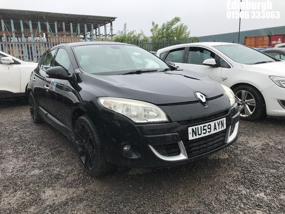 Location: Edinburgh - 2009 RENAULT MEGANE DYNAMIQUE VVT 5 Door Hatchback REG: NU59AYN, Keys: No, MOT Expiry date: 16/02/2026, 1598 Petrol, 6 Speed Manual Petrol, Former Keepers: 9