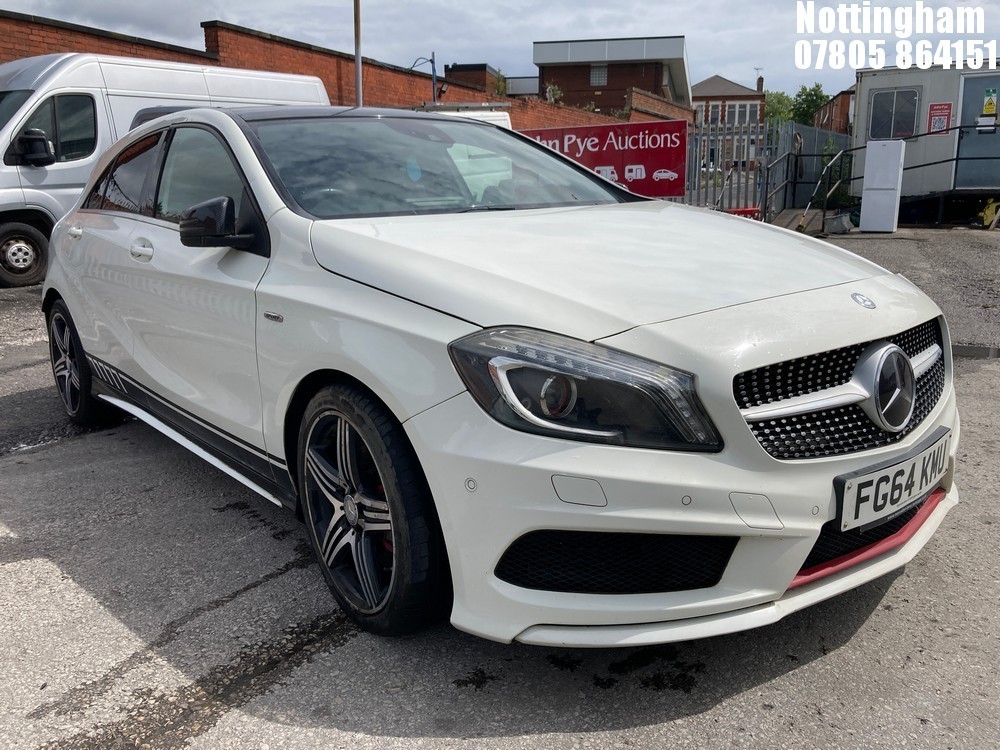 Location: Nottingham - 2014 MERCEDES-BENZ A250 4MATIC ENG-EERED BY 5 Door Hatchback REG: FG64KMU, Keys: No, MOT Expiry date: 13/11/2024, 1991 Petrol, 7 Speed Auto Petrol, Former Keepers: 3