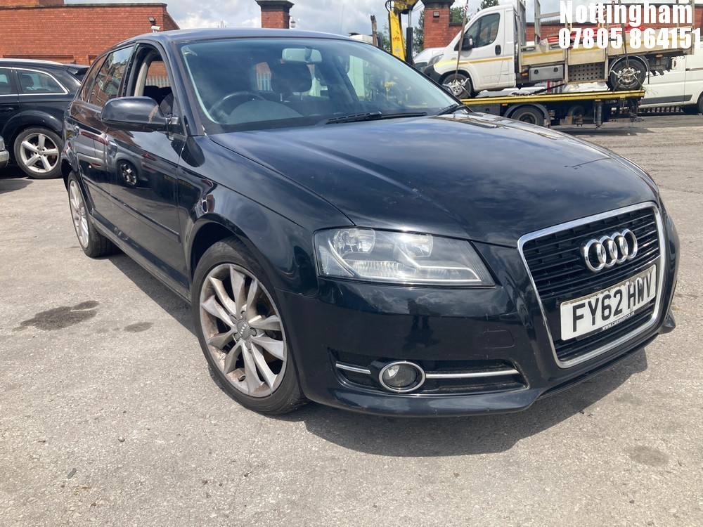 Location: Nottingham - 2012 AUDI A3 SPORT TDI 5 Door Hatchback REG: FY62HWV, Keys: No, MOT Expiry date: 28/01/2026, 1598 Diesel, 5 Speed Manual Diesel, Former Keepers: 8