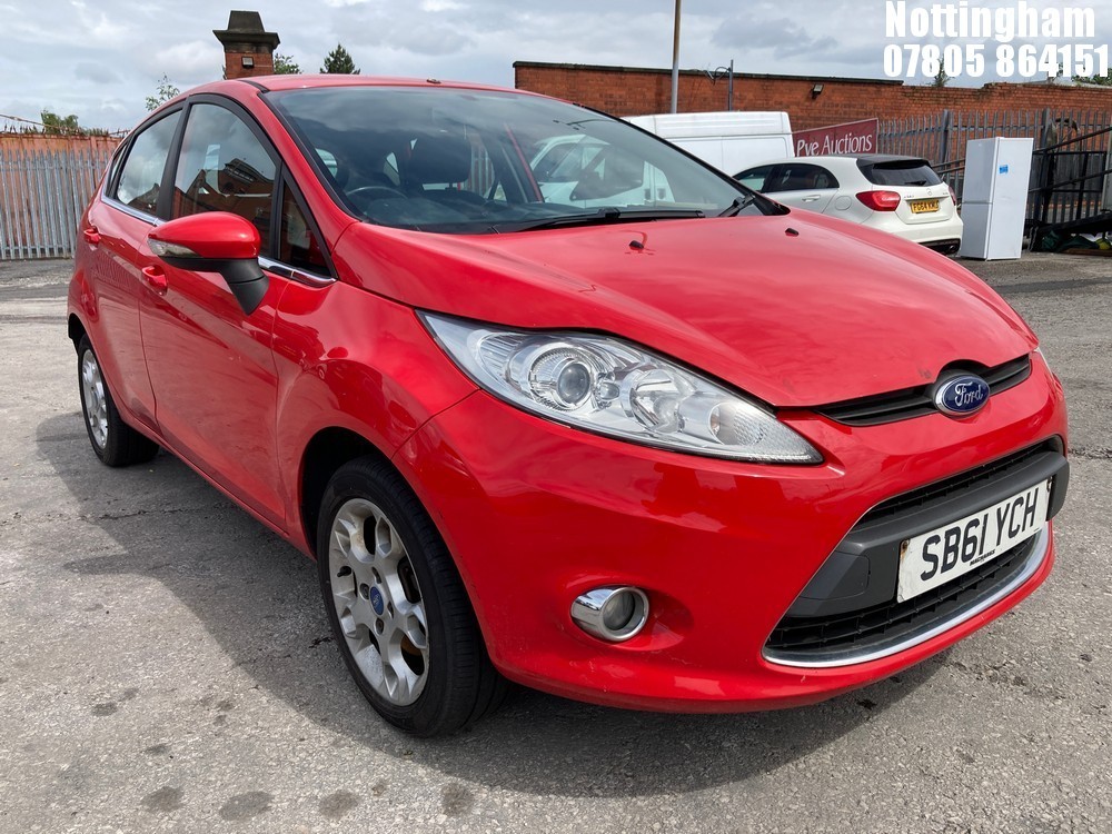 Location: Nottingham - 2012 FORD FIESTA ZETEC 5 Door Hatchback REG: SB61YCH, Keys: No, MOT Expiry date: 08/03/2026, 1242 Petrol, 5 Speed Manual Petrol, Former Keepers: 4