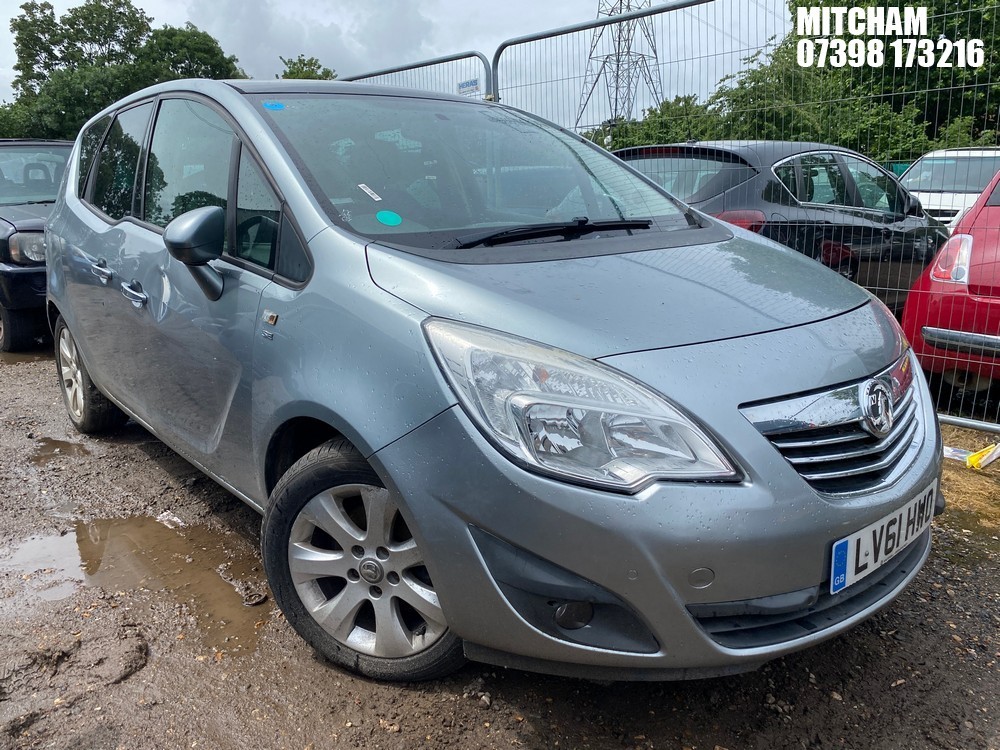 Location: Mitcham - 2011 VAUXHALL MERIVA SE TURBO 118 MPV REG: LV61HWO, Keys: No, MOT Expiry date: 05/02/2026, 1364 Petrol, 5 Speed Manual Petrol, Former Keepers: 3