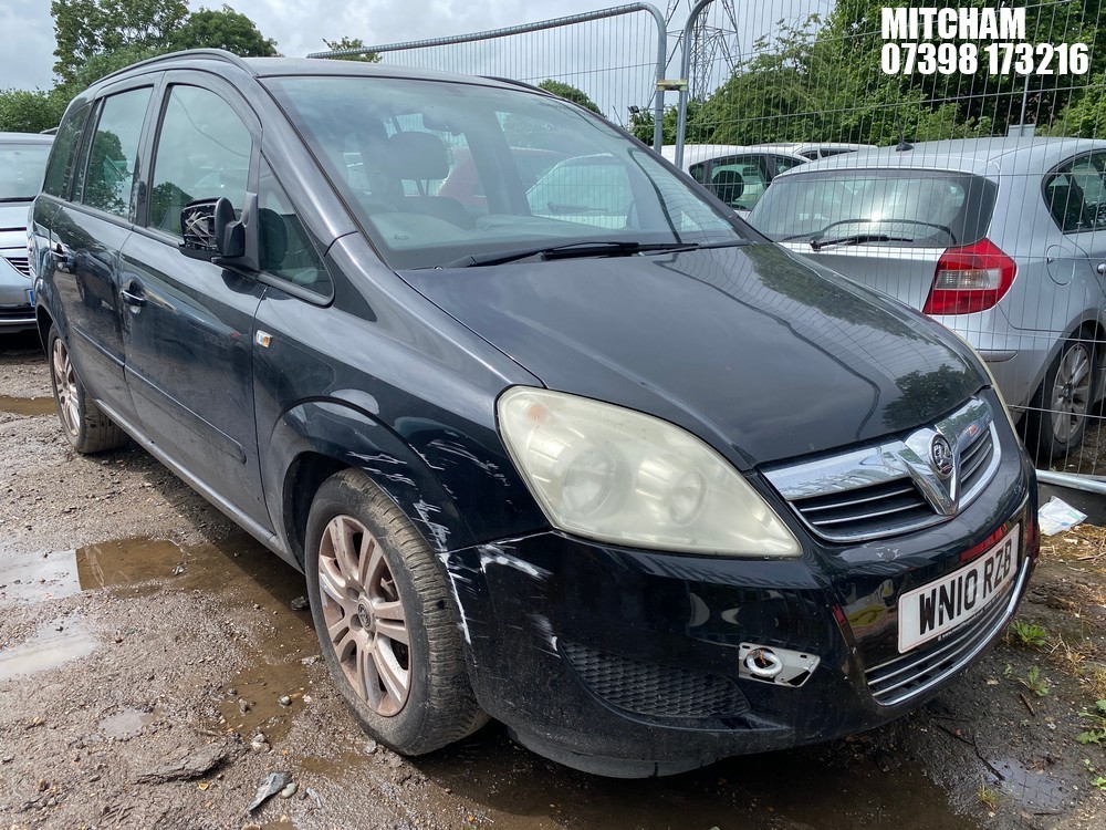 Location: Mitcham - 2010 VAUXHALL ZAFIRA EXCLUSIV MPV REG: WN10RZB, Keys: No, MOT Expiry date: 08/01/2027, 1598 Petrol, 5 Speed Manual Petrol, Former Keepers: 3