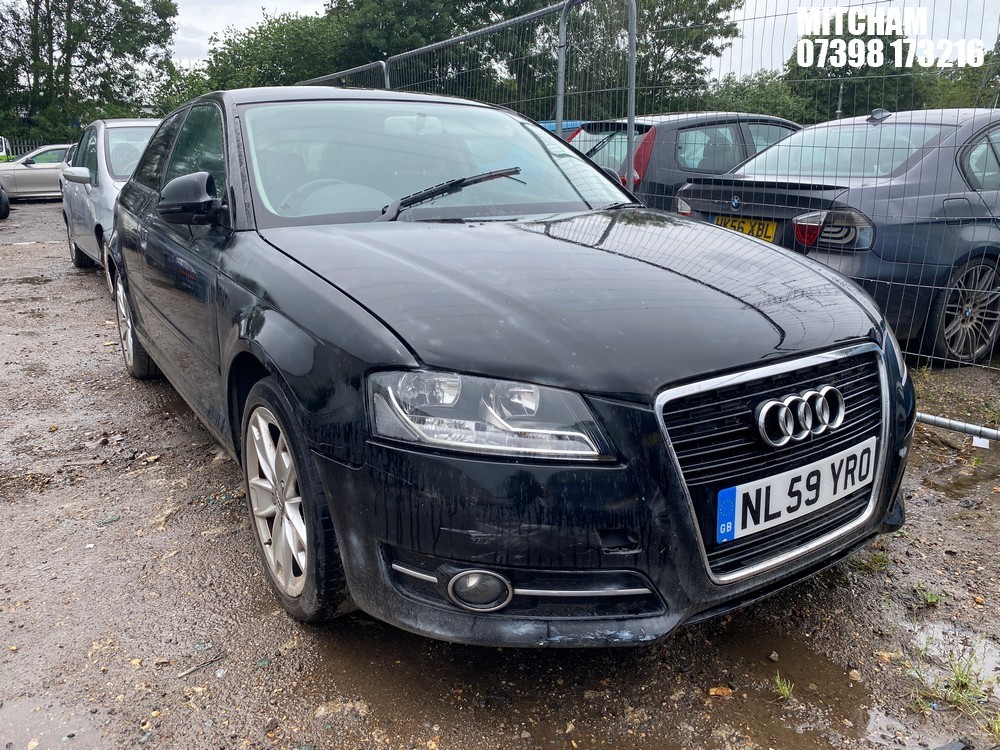 Location: Mitcham - 2009 AUDI A3 E SPORT TDI 3 Door Hatchback REG: NL59YRO, Keys: No, MOT Expiry date: 18/09/2025, 1896 Diesel, 5 Speed Manual Diesel, Former Keepers: 3
