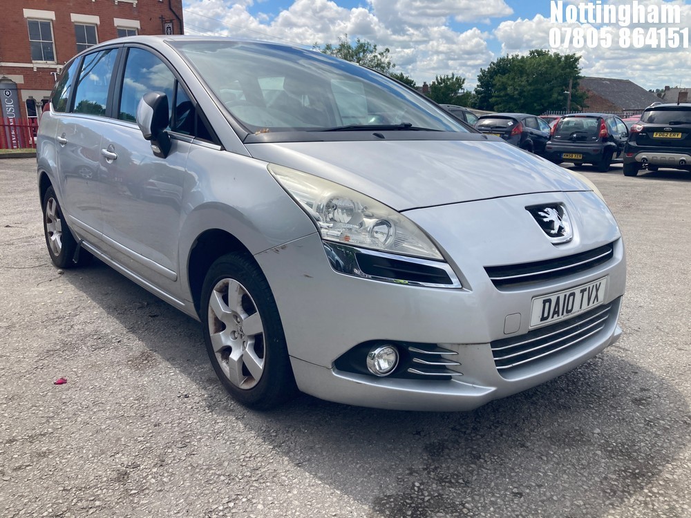 Location: Nottingham - 2010 PEUGEOT 5008 SPORT TURBO MPV REG: DA10TVX, Keys: No, MOT Expiry date: 25/10/2025, 1598 Petrol, 6 Speed Manual Petrol, Former Keepers: 4