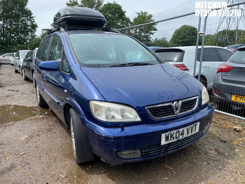 Location: Mitcham - 2004 VAUXHALL ZAFIRA ELEGANCE 16V AUTO MPV REG: WK04VVT, Keys: No, MOT Expiry date: 08/08/2025, 1796 Petrol, 4 Speed Auto Petrol, Former Keepers: 7