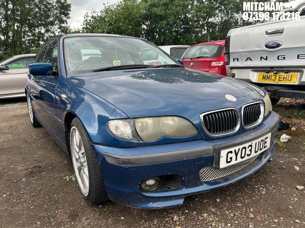 Location: Mitcham - 2003 BMW 325I SPORT AUTO 4 Door Saloon REG: GY03UOE, Keys: No, MOT Expiry date: 30/08/2026, 2494 Petrol, 5 Speed Auto Petrol, Former Keepers: 3
