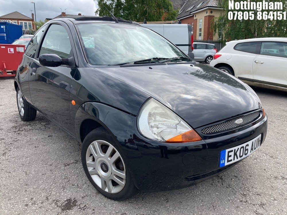 Location: Nottingham - 2006 FORD KA LUXURY 3 Door Hatchback REG: EK06AUN, Keys: No, MOT Expiry date: 17/03/2026, 1297 Petrol, 5 Speed Manual Petrol, Former Keepers: 5