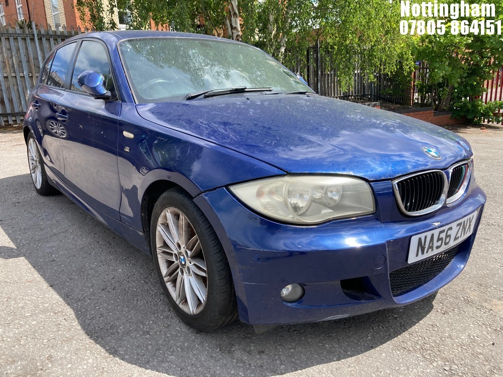 Location: Nottingham - 2006 BMW 116 I M SPORT 5 Door Hatchback REG: NA56ZNX, Keys: No, MOT Expiry date: 02/10/2026, 1596 Petrol, 6 Speed Manual Petrol, Former Keepers: 11