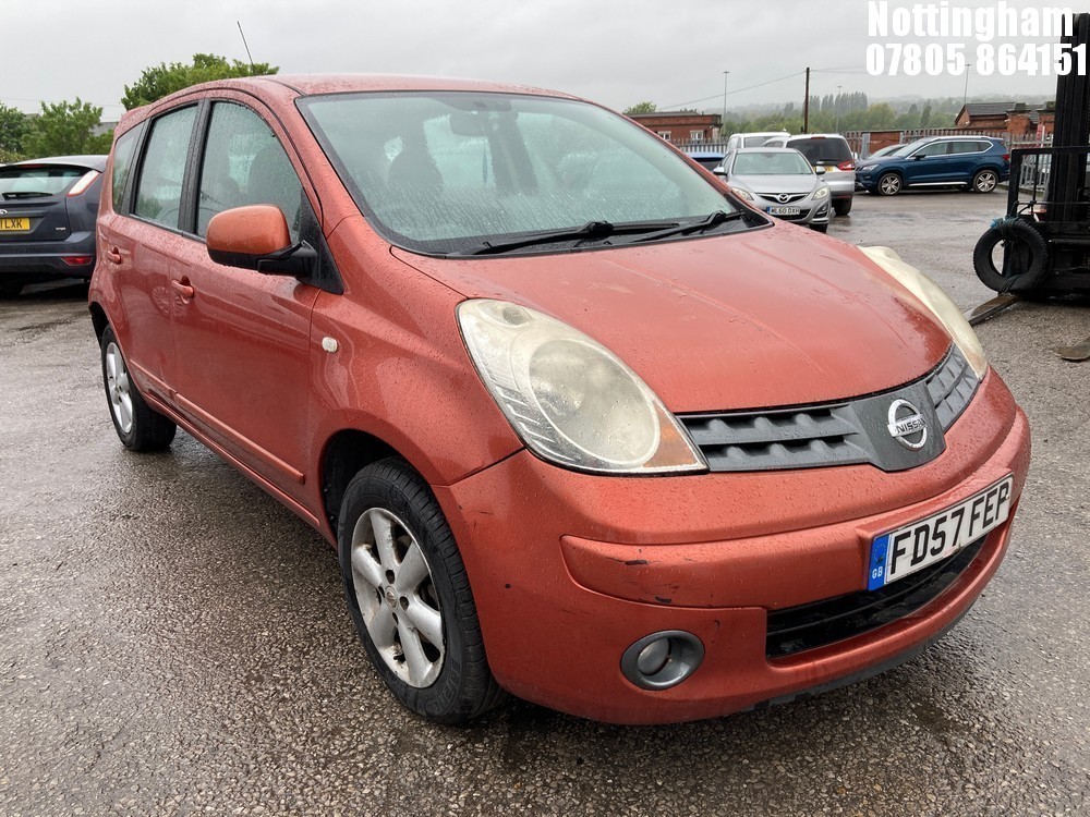 Location: Nottingham - 2007 NISSAN NOTE ACENTA AUTO MPV REG: FD57FEP, Keys: No, MOT Expiry date: 20/03/2026, 1598 Petrol, 4 Speed Auto Petrol, Former Keepers: 8