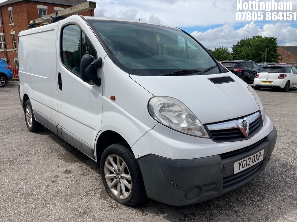 Location: Nottingham - 2013 VAUXHALL VIVARO 2700 CDTI 113 SWB Panel Van REG: YG13OXR, Keys: No, MOT Expiry date: 29/05/2026, 1995 Diesel, 6 Speed Manual Diesel, Former Keepers: 5