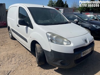 Location: Peterborough - 2014 PEUGEOT PARTNER 625 SE L1 HDI Panel Van REG: MK64LHG, Keys: No, MOT Expiry date: 18/06/2026, 1560 Diesel, 5 Speed Manual Diesel, Former Keepers: 4