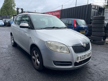 Location: Stapleford - 2007 SKODA FABIA 2 TDI 105 5 Door Hatchback REG: AG07HRP, Keys: Yes, MOT Expiry date: 11/10/2026, 1896 Diesel, 5 Speed Manual Diesel, Former Keepers: 5