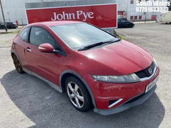 Location: South Wales - 2009 HONDA CIVIC TYPE S I-VTEC 3 Door Hatchback REG: BN59JHE, Keys: No, MOT Expiry date: 19/02/2026, 1339 Petrol, 6 Speed Manual Petrol, Former Keepers: 7
