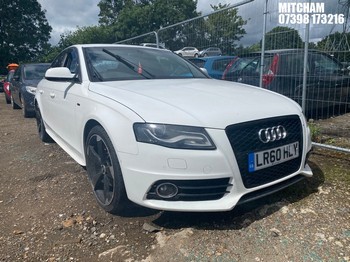 Location: Mitcham - 2010 AUDI A4 S LINE TDI 170 4 Door Saloon REG: LR60HLY, Keys: No, MOT Expiry date: 22/05/2026, 1968 Diesel, 6 Speed Manual Diesel, Former Keepers: 9
