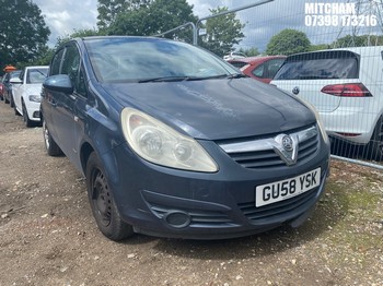 Location: Mitcham - 2008 VAUXHALL CORSA BREEZE 5 Door Hatchback REG: GU58YSK, Keys: No, MOT Expiry date: 06/08/2026, 1229 Petrol, 5 Speed Manual Petrol, Former Keepers: 2