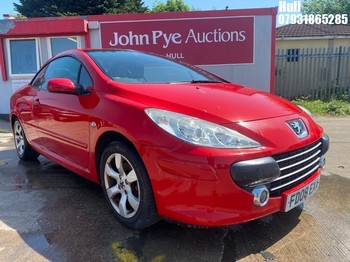 Location: Hull - 2008 PEUGEOT 307 ALLURE CC Convertible REG: FD08EXA, Keys: No, MOT Expiry date: 16/03/2026, 1587 Petrol, 5 Speed Manual Petrol, Former Keepers: 5