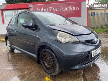 Location: Hull - 2007 TOYOTA AYGO+ VVT-I 3 Door Hatchback REG: DK07PTX, Keys: No, MOT Expiry date: 15/03/2025, 998 Petrol, 5 Speed Manual Petrol, Former Keepers: 7