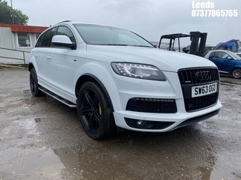 Location: Leeds - 2013 AUDI Q7 S LINE + TDI QUATTRO A Estate REG: SW63OGD, 2967cc Diesel, 8 Speed Auto Diesel, Former Keepers: 5, Keys: Yes, MOT Expiry date: 17-02-2027