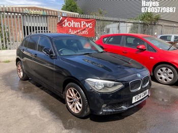 Location: Hayes - 2014 BMW 116D SE 5 Door Hatchback REG: YG14GWW, Keys: No, MOT Expiry date: 12/06/2026, 1995 Diesel, 6 Speed Manual Diesel, Former Keepers: 6
