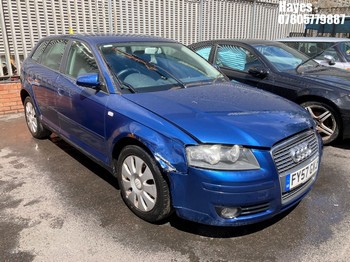 Location: Hayes - 2007 AUDI A3 SPECIAL EDITION 5 Door Hatchback REG: FY57GVJ, Keys: No, MOT Expiry date: 18/07/2025, 1595 Petrol, 5 Speed Manual Petrol, Former Keepers: 10