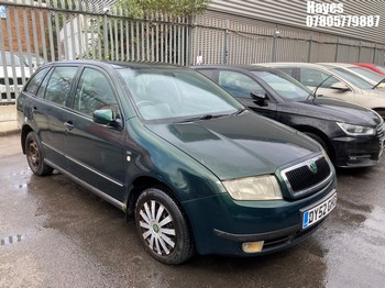 Location: Hayes - 2003 SKODA FABIA COMFORT TDI Estate REG: DY52GHO, Keys: No, MOT Expiry date: 26/03/2026, 1896 Diesel, 5 Speed Manual Diesel, Former Keepers: 8