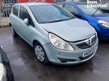 Location: Hayes - 2009 VAUXHALL CORSA CLUB AC 16V AUTO 5 Door Hatchback REG: HN09OTJ, Keys: No, MOT Expiry date: 19/03/2026, 1364 Petrol, 4 Speed Auto Petrol, Former Keepers: 9