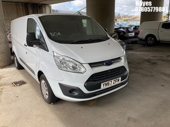 Location: Hayes - 2017 FORD TRANSIT CUSTOM 310 TREND Panel Van REG: YN67ZFM, Keys: No, MOT Expiry date: 13/09/2025, 1995 Diesel, 6 Speed Manual Diesel, Former Keepers: 2