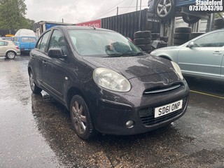 Location: Stapleford - 2011 NISSAN MICRA ACENTA 5 Door Hatchback REG: SD61ONP, Keys: Yes, MOT Expiry date: 11/11/2026, 1198 Petrol, 5 Speed Manual Petrol, Former Keepers: 3