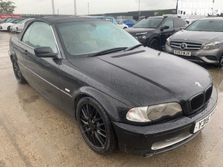 Location: Belvedere - 2001 BMW 330CI AUTO CONVERTIBLE REG: Y315YYX, 2979cc PETROL, 5 SPEED AUTO PETROL, Former Keepers: 6, Keys: Yes, MOT Expiry date: 27.05.2027
