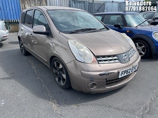 Location: Belvedere - 2013 NISSAN NOTE N-TEC+ AUTO MPV REG: FP62EYC, Keys: No, MOT Expiry date: 11/01/2023, 1598 Petrol, 4 Speed Auto Petrol, Former Keepers: 8