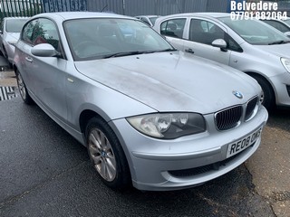Location: Belvedere - 2008 BMW 116I ES 3 Door Hatchback REG: RE08OMS, Keys: No, MOT Expiry date: 22/06/2026, 1597 Petrol, 6 Speed Manual Petrol, Former Keepers: 4