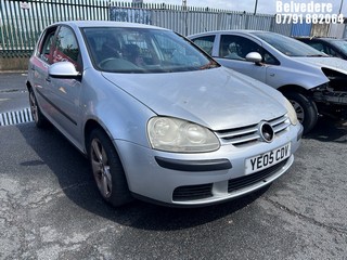 Location: Belvedere - 2005 VOLKSWAGEN GOLF FSI S 5 Door Hatchback REG: YE05CDV, Keys: No, MOT Expiry date: 02/12/2025, 1390 Petrol, 5 Speed Manual Petrol, Former Keepers: 10