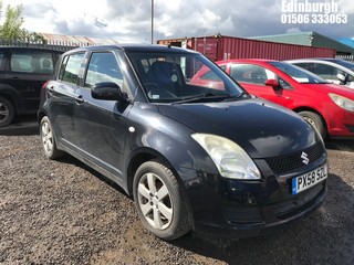 Location: Edinburgh - 2008 SUZUKI SWIFT GL 5DR 5 Door Hatchback REG: PX58SZL, Keys: Yes, MOT Expiry date: 21/03/2025, 1328 Petrol, 5 Speed Manual Petrol, Former Keepers: 8