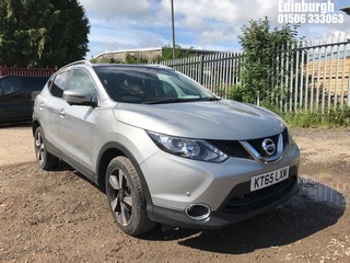 Location: Edinburgh - 2016 NISSAN QASHQAI N-TEC + DCI 5 Door Hatchback REG: KT65LXM, Keys: No, MOT Expiry date: 05/08/2026, 1461 Diesel, 6 Speed Manual Diesel, Former Keepers: 3