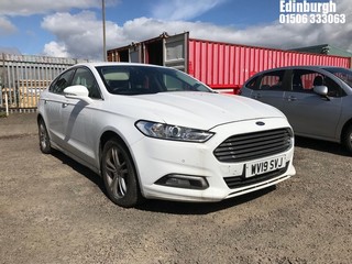 Location: Edinburgh - 2019 FORD MONDEO ZETEC EDITION TDCI 5 Door Hatchback REG: WV19SVJ, Keys: No, MOT Expiry date: 25/06/2026, 1997 Diesel, 6 Speed Manual Diesel, Former Keepers: 3
