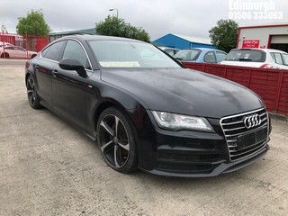 Location: Edinburgh - 2012 AUDI A7 S LINE TDI AUTO 5 Door Hatchback REG: J26SHY, Keys: No, MOT Expiry date: 08/05/2026, 2967 Diesel, 7 Speed Auto Diesel, Former Keepers: 7