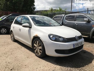 Location: Edinburgh - 2011 VOLKSWAGEN GOLF MATCH TDI DSG 5 Door Hatchback REG: SV61VLO, Keys: No, MOT Expiry date: 06/08/2025, 1598 Diesel, 7 Speed S-Auto Diesel, Former Keepers: 3
